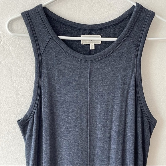 Lou & Grey Midi Sleeveless Tank Gray Casual Dress - Picture 2 of 7